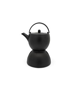 Tea set Sencha 1.2L cast iron black with warmer