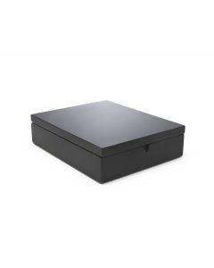 Tea box 9 compartments closed bamboo black