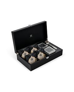 Teabox 4 comp. + 2 canisters + spoon