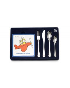 Children's cutlery Miffy vehicles + book