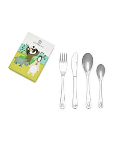Children's cutlery 4-pcs Wildlife s/s