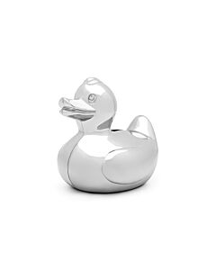 Money box Duck silver colour 12x9x10.7 cm