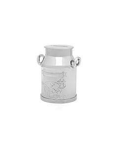 Money box Milk churn silver colour