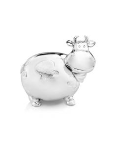 Money box Cow large silver colour