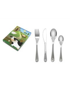 Children's cutlery 4-pcs Farm animals s/s