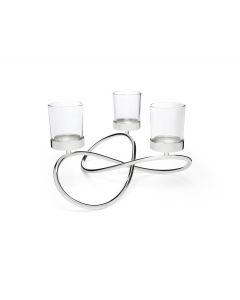 Tealight holder Infinity silver colour