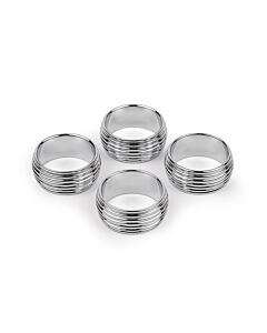 Napkin rings Elana s/4 silver colour