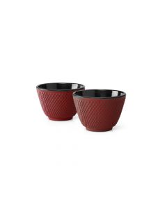 Cups Xilin cast iron red s/2