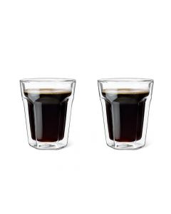 Double walled glass Coffee 220ml s/2