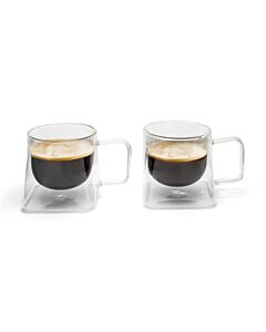 Double walled glass Coffee Otto s/2
