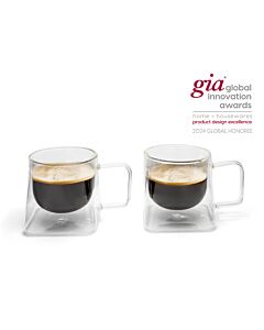 Double walled glass Coffee Otto s/2