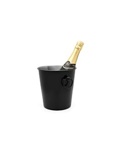 Champagne cooler single walled black