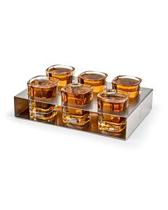 Shot glass s/6 with tray