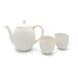 *Tea set Canterbury 1.2L white + 2 mugs