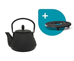 Teapot Wuhan 0.8L cast iron black