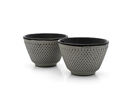Cups Jang cast iron concrete grey s/2