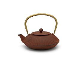 Teapot Linhai 1.1L cast iron brique