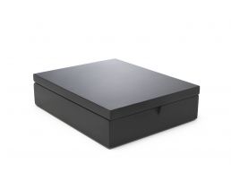 Tea box 9 compartments closed bamboo black