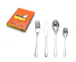 Children's cutlery 4pcs Miffy vehicles s/s