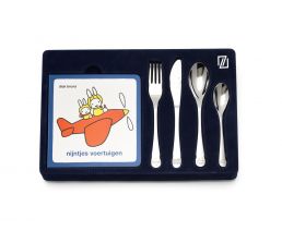 Children's cutlery Miffy vehicles + book