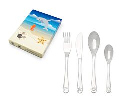 Children's cutlery 4-pcs Sea life s/s