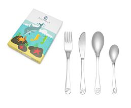 Children's cutlery 4-pcs Sea life s/s