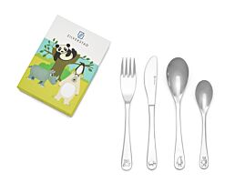 Children's cutlery 4-pcs Wildlife s/s