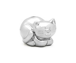 Money box Cat silver colour 9.3x7.5x8.1 cm