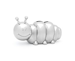 Money box Caterpillar silver colour