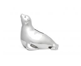 Money box Seal silver colour