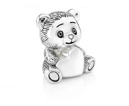 Money box Bear with heart silver colour