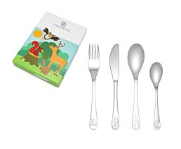 Children's cutlery 4pcs Forest animals s/s