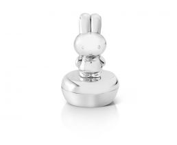 Tooth/haircurl box Miffy silver colour (standing)