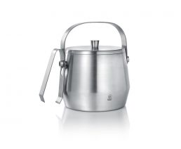 Ice bucket 1,0L with lid and tongs