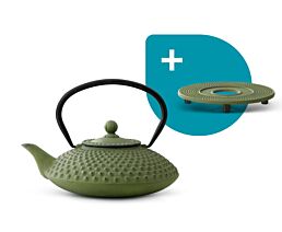 Teapot Xilin 1,25L cast iron green