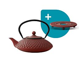 Teapot Xilin 1,25L cast iron red