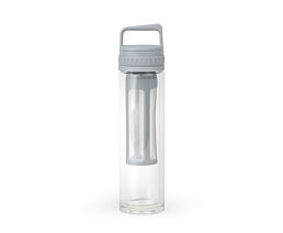 Cold brew infuser bottle Moshi glass grey