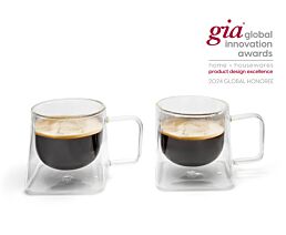 Double walled glass Coffee Otto s/2