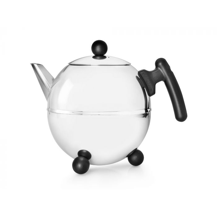 Iets Gewoon doen munitie Teapot Bella Ronde 1.5L black fittings