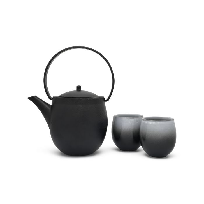 Black & Stainless Bredemeijer 4 Cup Ceramic Cosy Manto Teapot