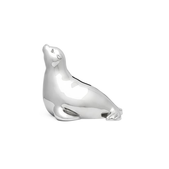 Money box Seal silver colour
