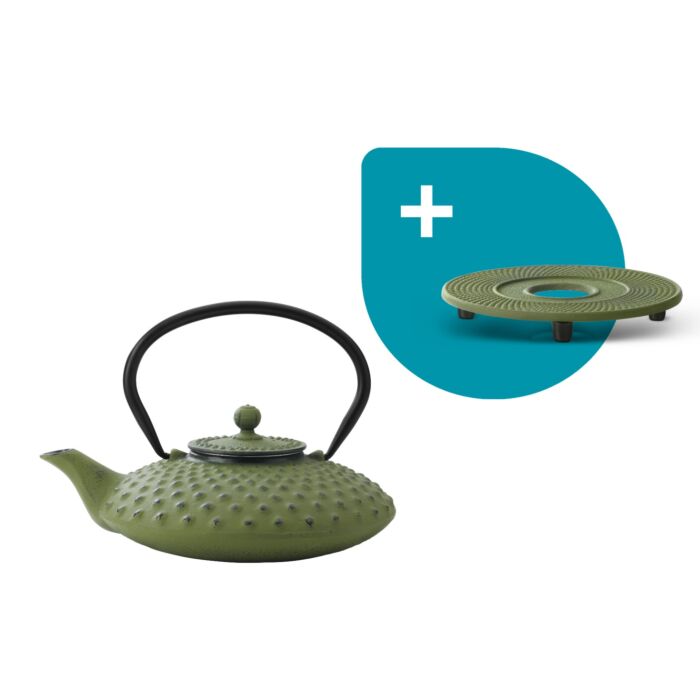 Teapot Xilin 0.8L cast iron green